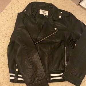 Faux leather jacket juniors brand new never worn